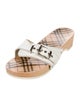 Burberry Leather Printed Slides
