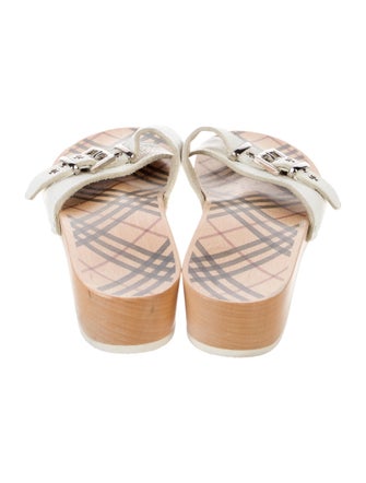 Burberry Leather Printed Slides
