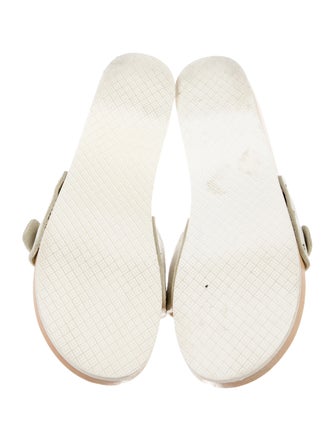 Burberry Leather Printed Slides