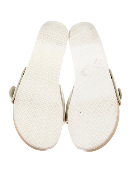 Burberry Leather Printed Slides