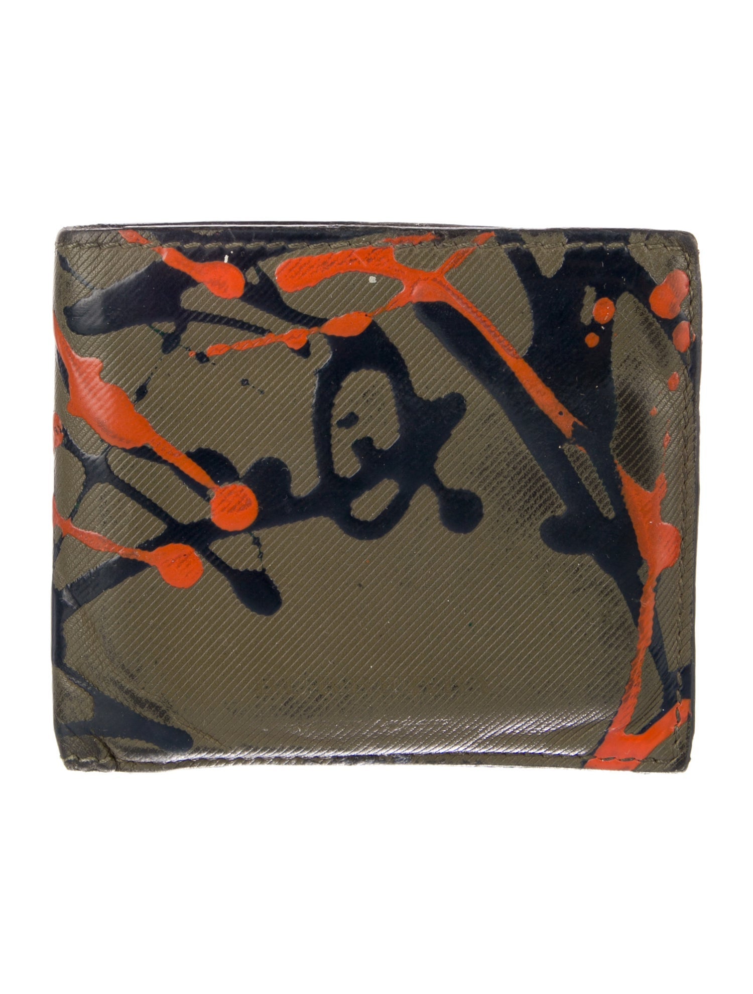 Burberry Leather Printed Bifold Wallet