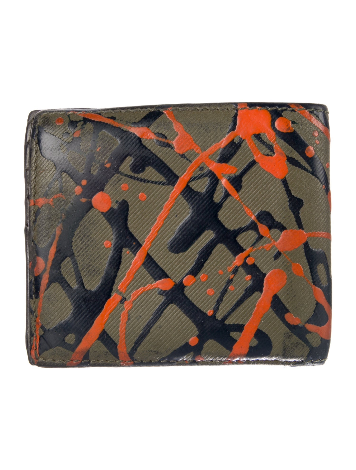 Burberry Leather Printed Bifold Wallet