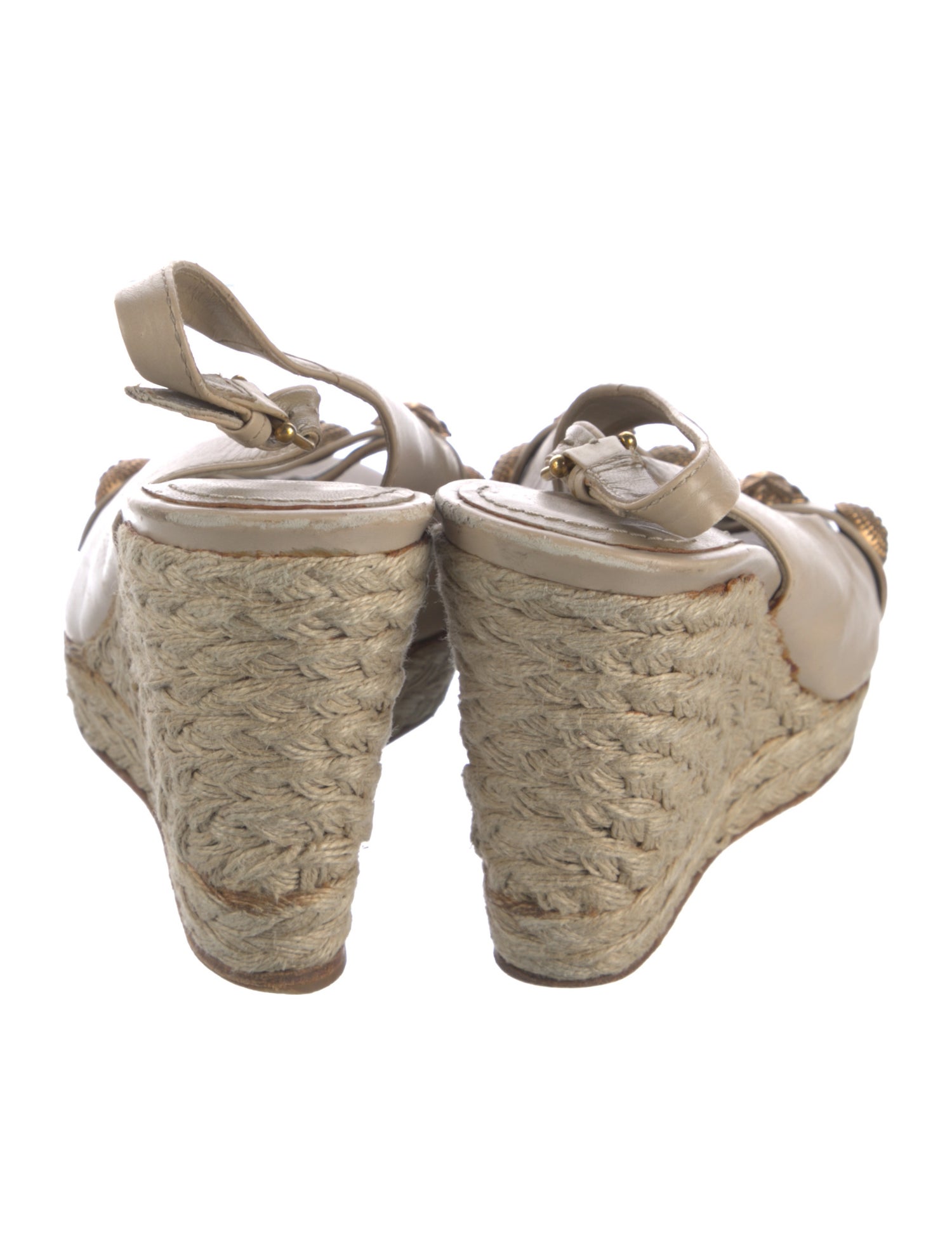 Burberry Jute Slingback Sandals