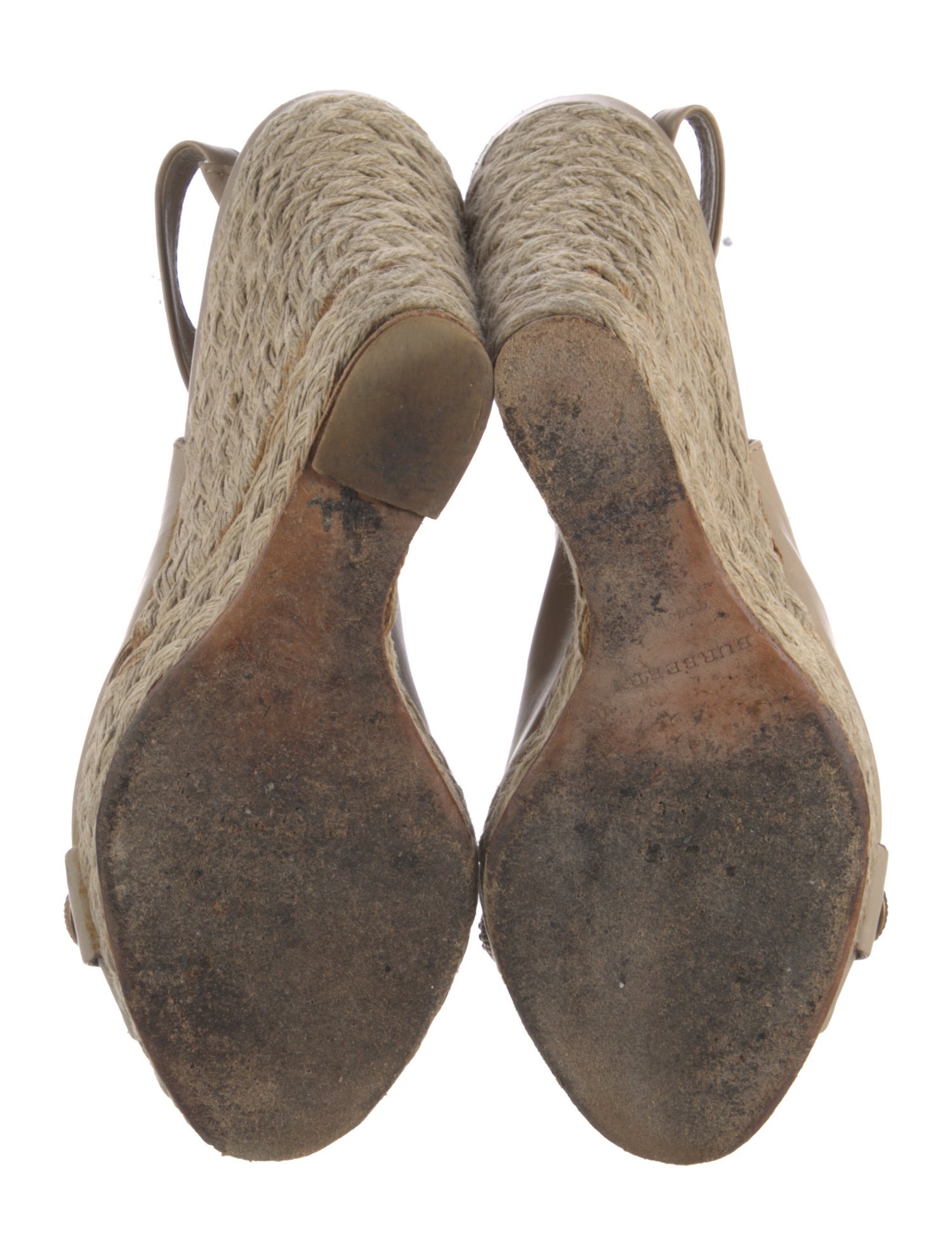 Burberry Jute Slingback Sandals