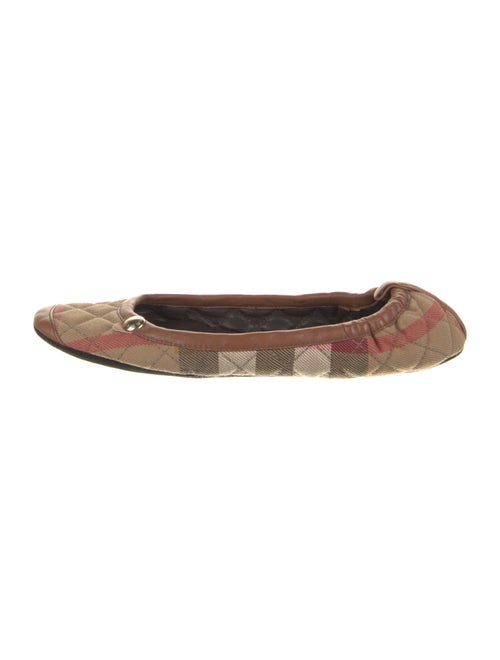 Burberry Nova Check Pattern Canvas Ballet Flats