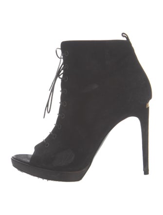 Burberry Suede Lace-Up Boots
