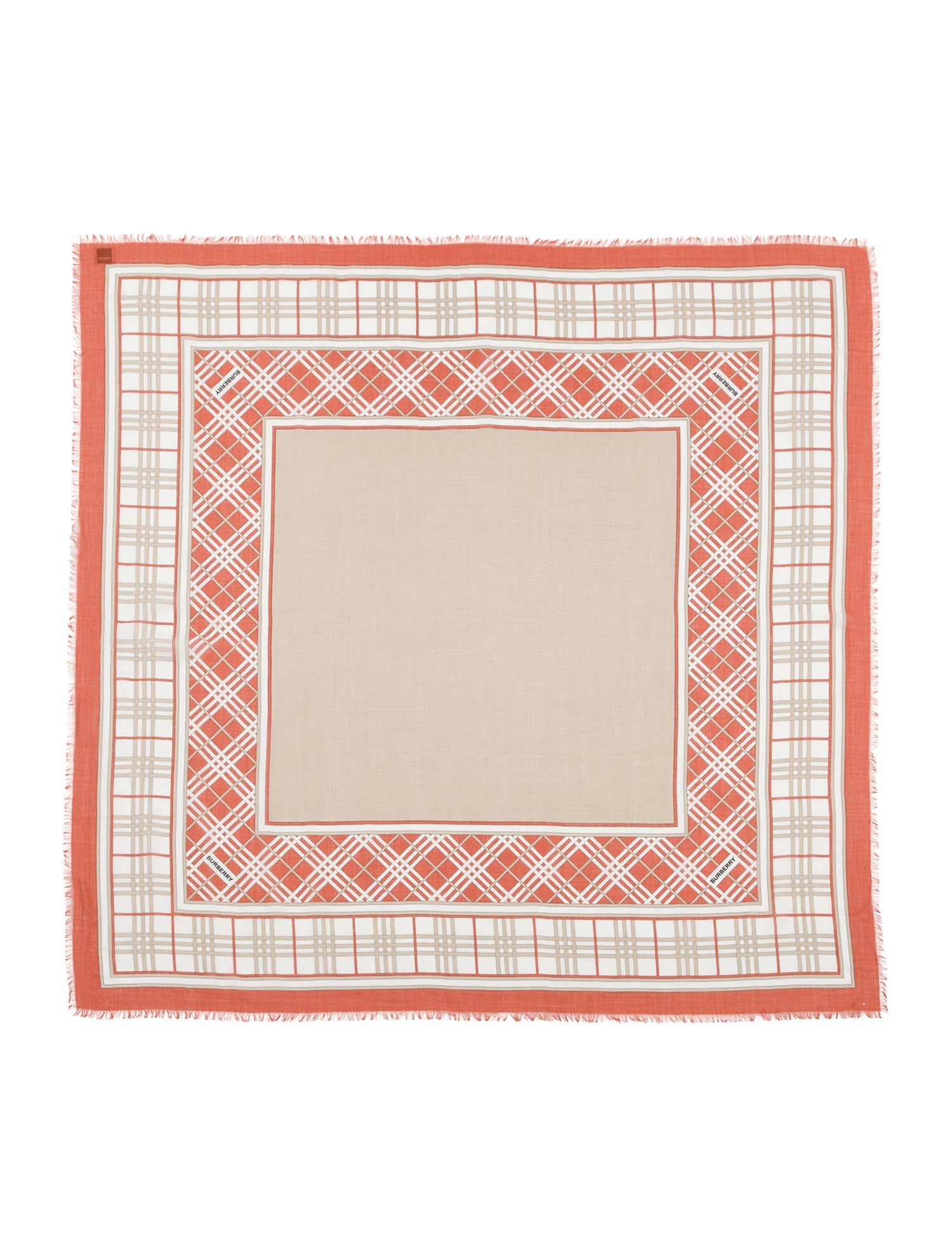 Burberry Plaid Print Scarf