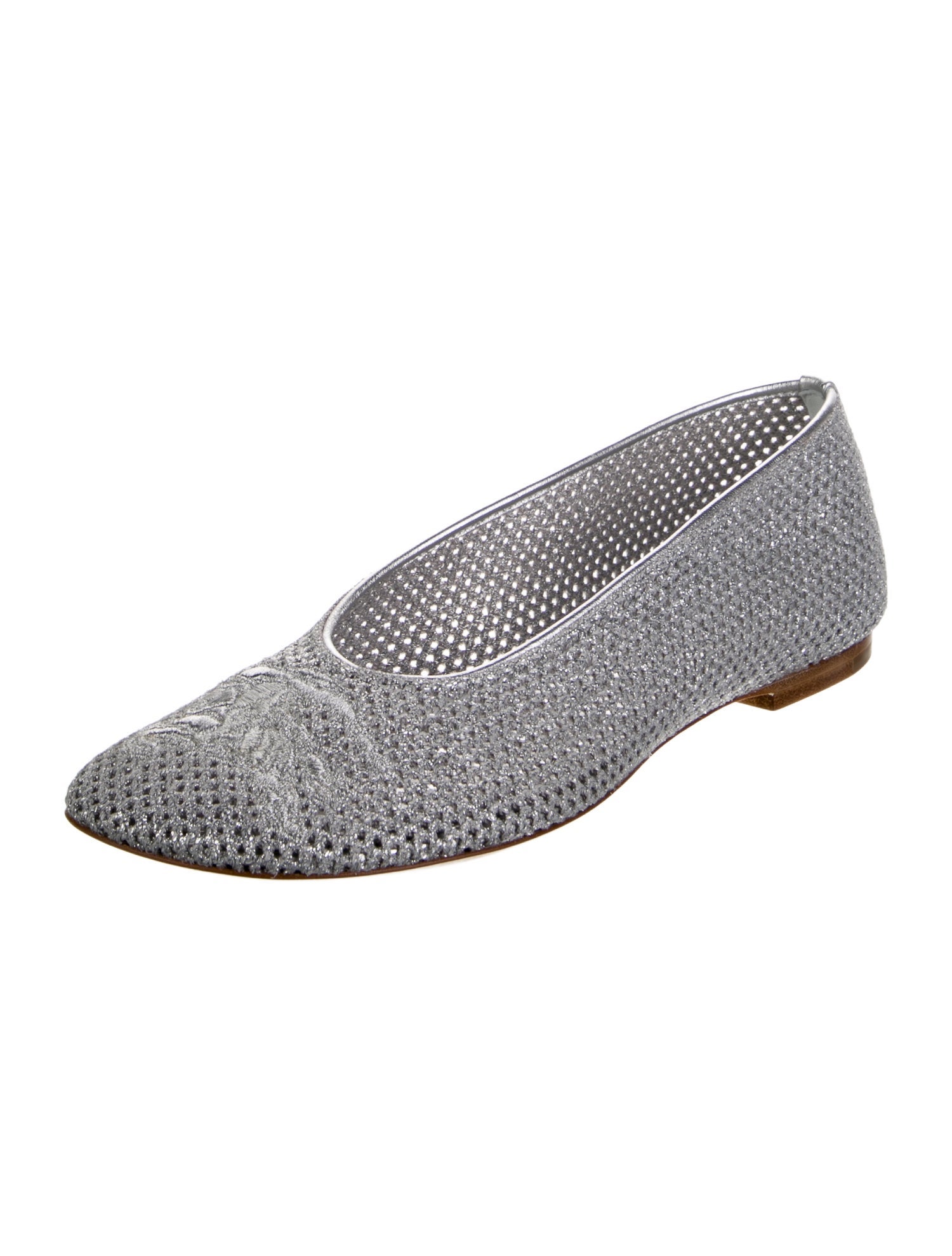 Burberry Glitter Accents Ballet Flats