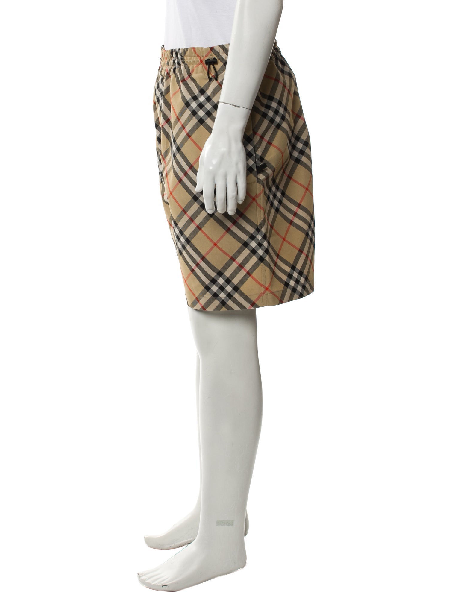 Burberry Plaid Print Flat Front Shorts