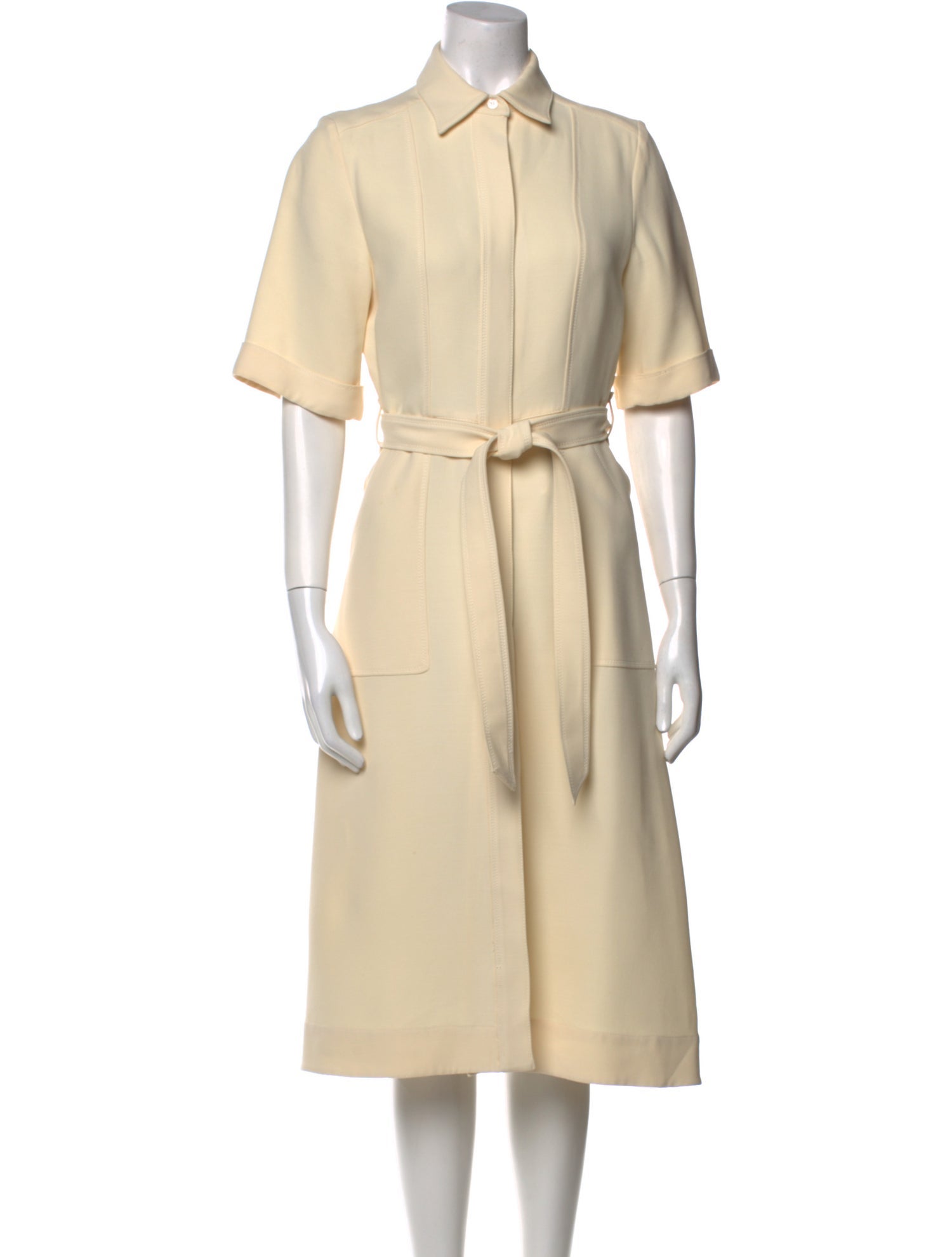 Burberry Wool Midi Length Dress