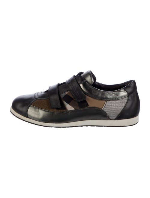 Burberry Nova Check Pattern Canvas Sneakers