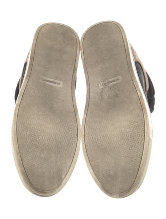 Burberry Nova Check Pattern Leather Sneakers