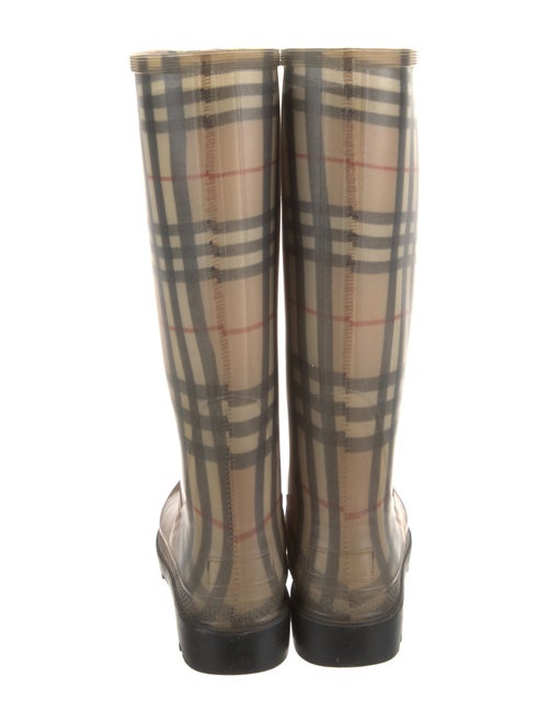Burberry Nova Check Pattern Rubber Rain Boots