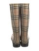 Burberry Nova Check Pattern Rubber Rain Boots