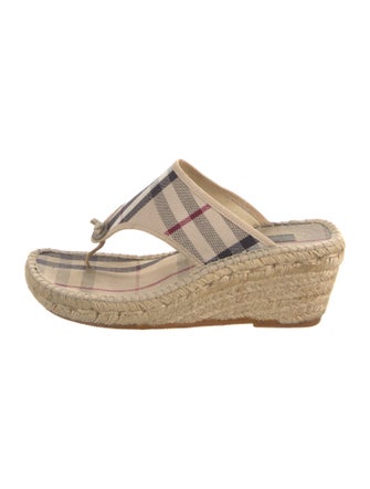 Burberry House Check Pattern Canvas Espadrilles