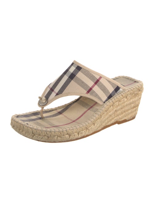 Burberry House Check Pattern Canvas Espadrilles