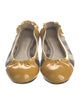 Burberry House Check Pattern Patent Leather Ballet Flats