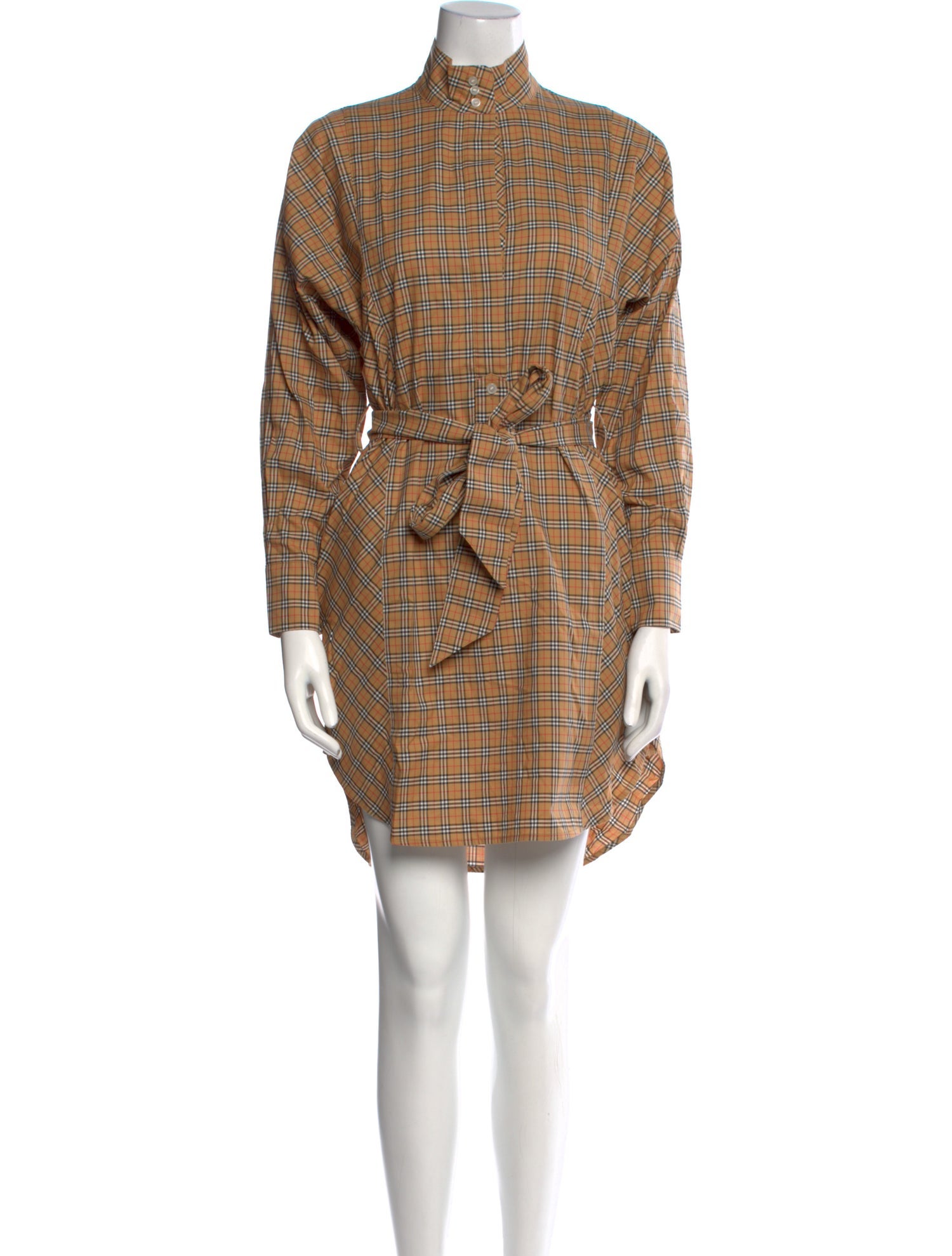 Burberry Plaid Print Mini Dress