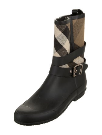 Burberry Exploded Check Pattern Rubber Rain Boots