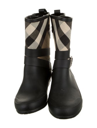 Burberry Exploded Check Pattern Rubber Rain Boots