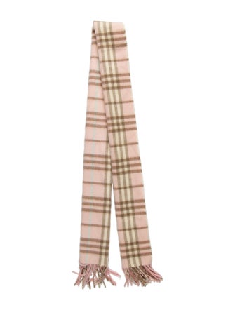 Burberry Cashmere Nova Check Pattern Scarf