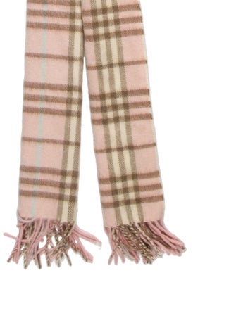Burberry Cashmere Nova Check Pattern Scarf
