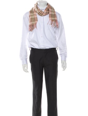 Burberry Cashmere Nova Check Pattern Scarf