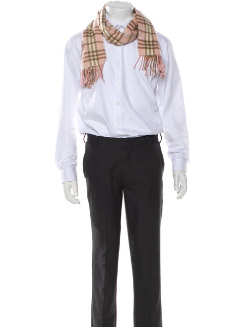 Burberry Cashmere Nova Check Pattern Scarf