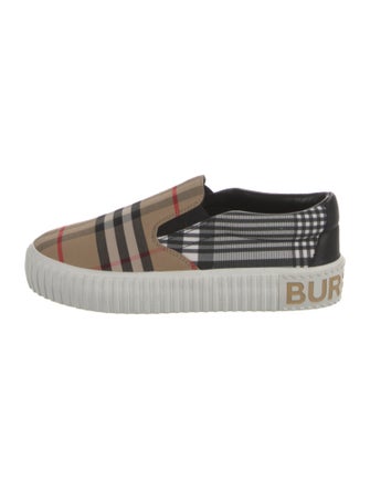 Burberry Nova Check Pattern Canvas Sneakers