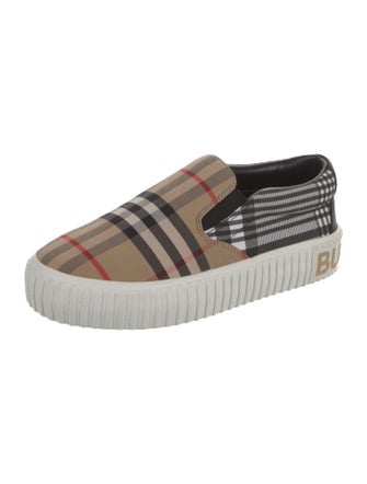 Burberry Nova Check Pattern Canvas Sneakers