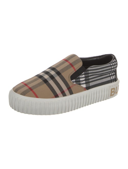 Burberry Nova Check Pattern Canvas Sneakers