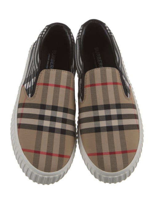 Burberry Nova Check Pattern Canvas Sneakers