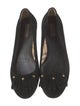Burberry Suede Fringe Trim Accent Flats