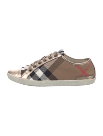 Burberry House Check Pattern Canvas Sneakers