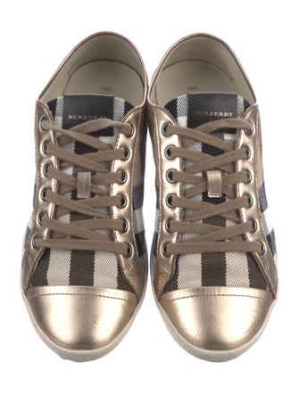 Burberry House Check Pattern Canvas Sneakers