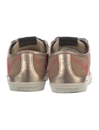 Burberry House Check Pattern Canvas Sneakers