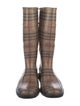 Burberry Haymarket Check Pattern Rubber Rain Boots