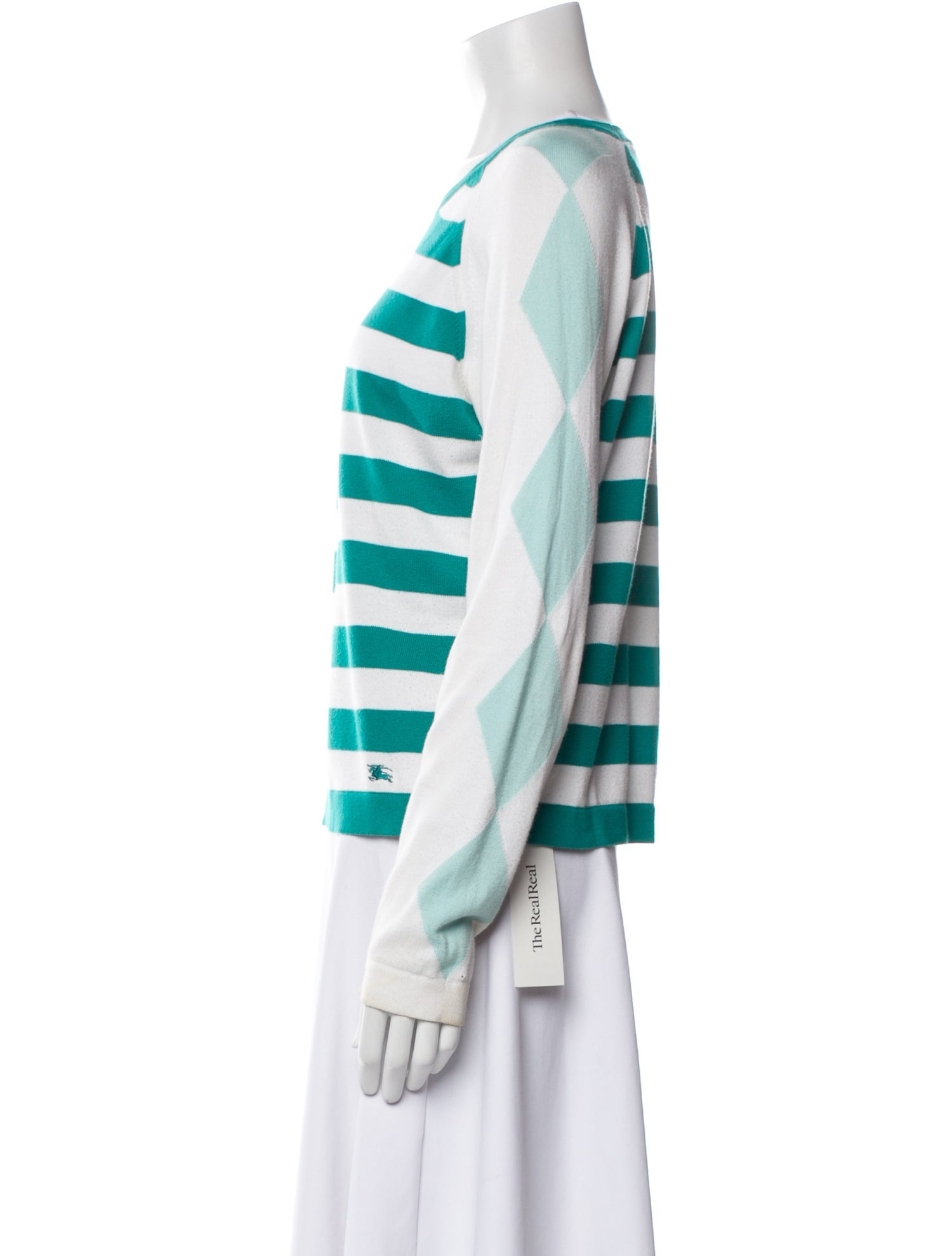 Burberry Striped Crew Neck Sweater