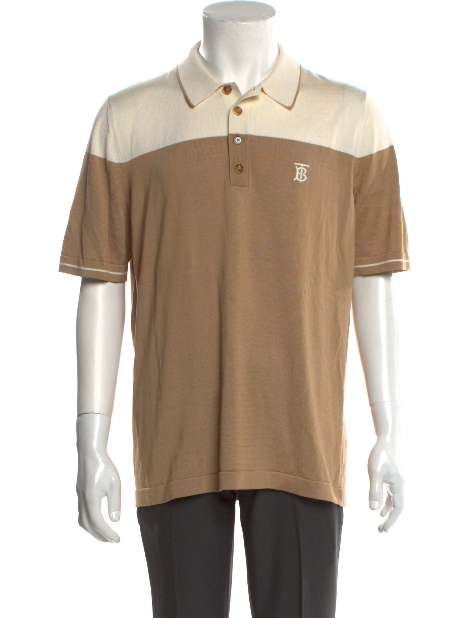 Burberry Silk Crew Neck Polo Shirt