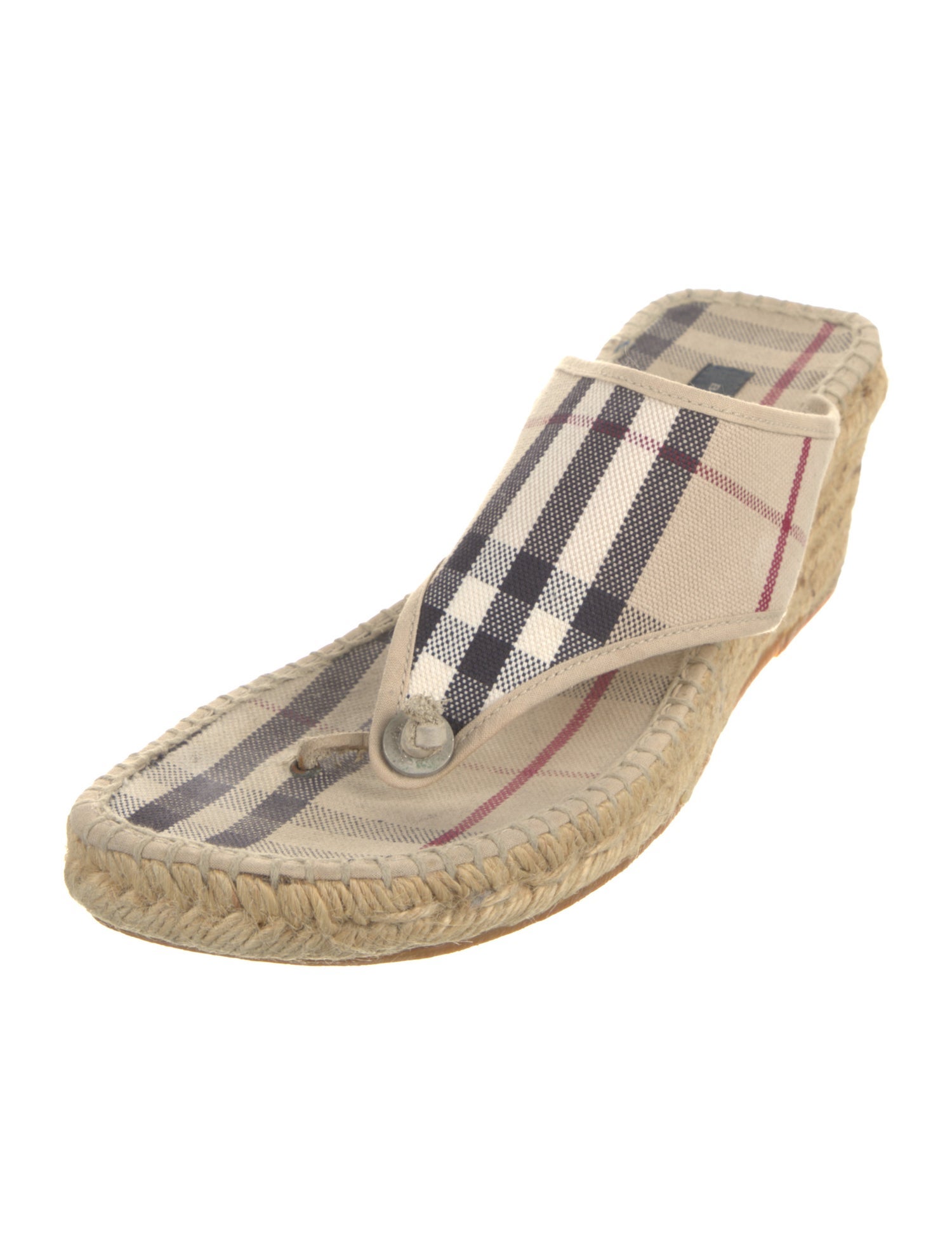 Burberry House Check Pattern Canvas Espadrilles