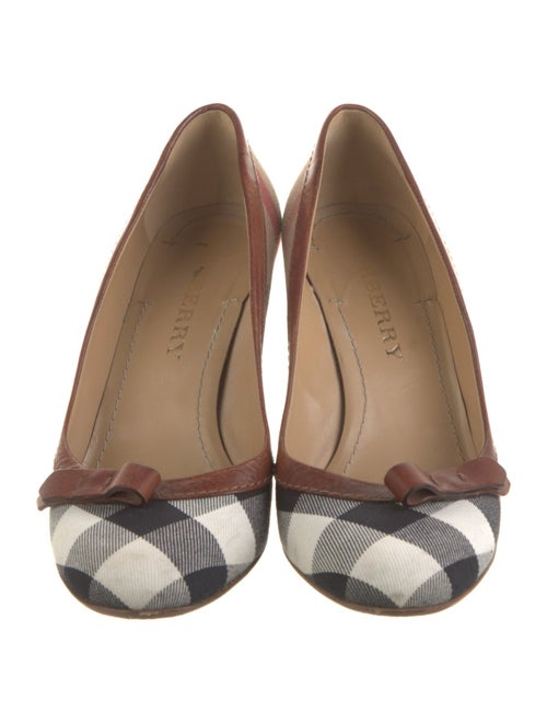 Burberry Nova Check Pattern Canvas Pumps