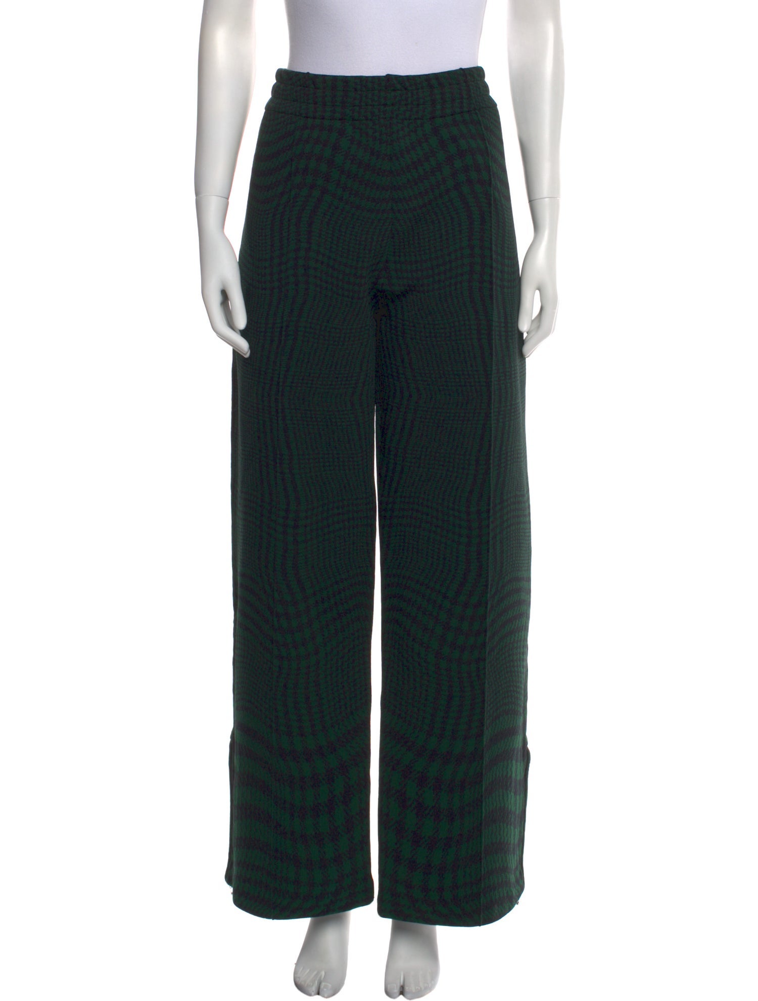 Burberry Plaid Print Wide Leg Pants w/ Tags