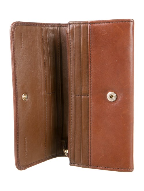 Burberry Nova Check Pattern Leather Continental Wallet