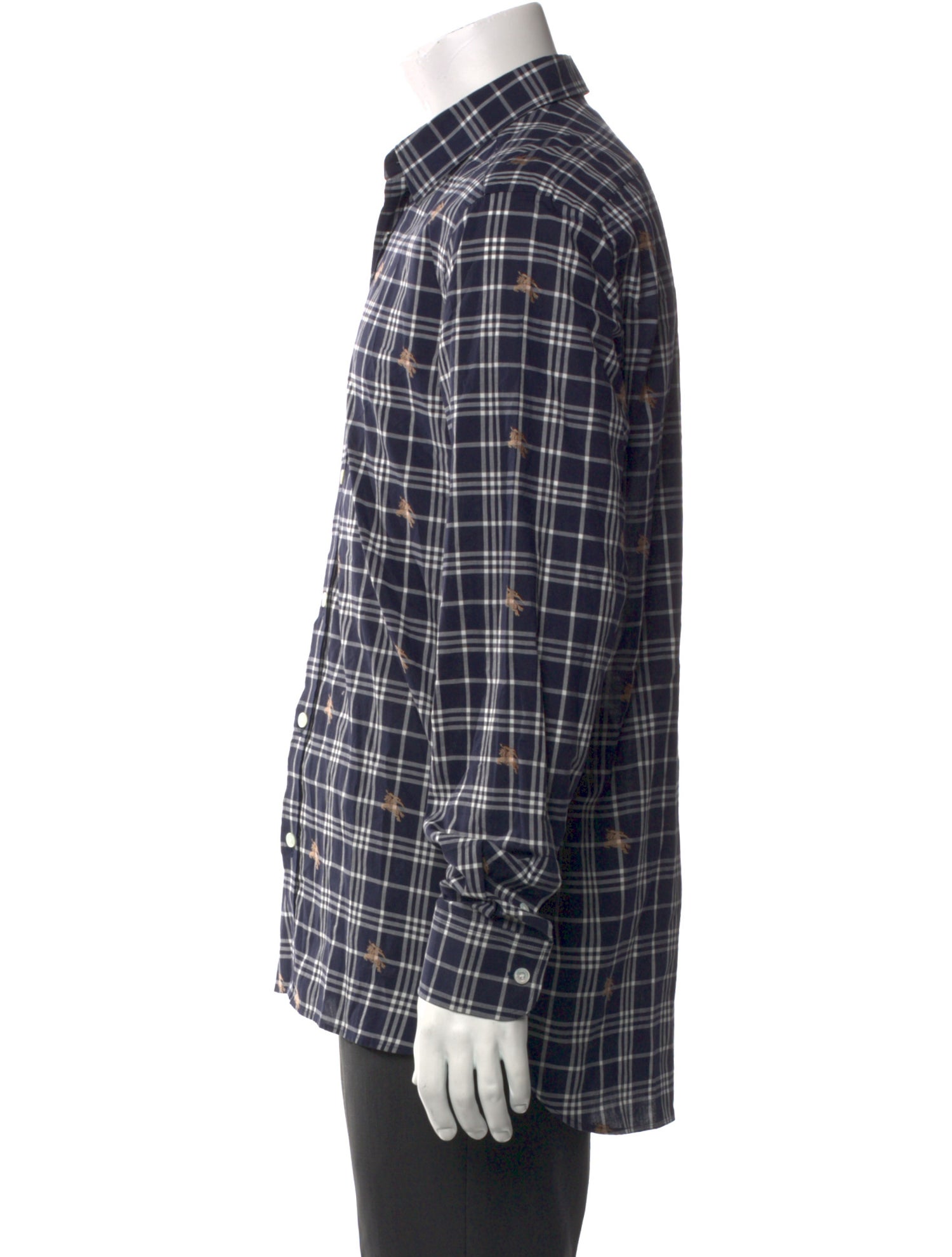Burberry Haymarket Check Pattern Plaid Print Shirt