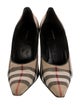 Burberry Nova Check Pattern Canvas D'Orsay Pumps