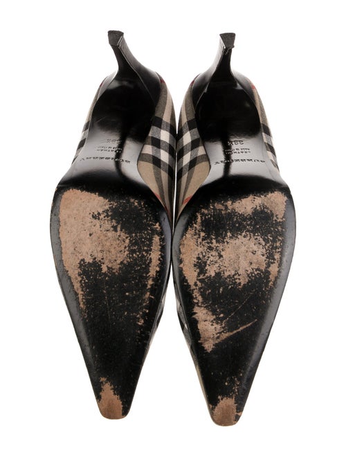Burberry Nova Check Pattern Canvas D'Orsay Pumps