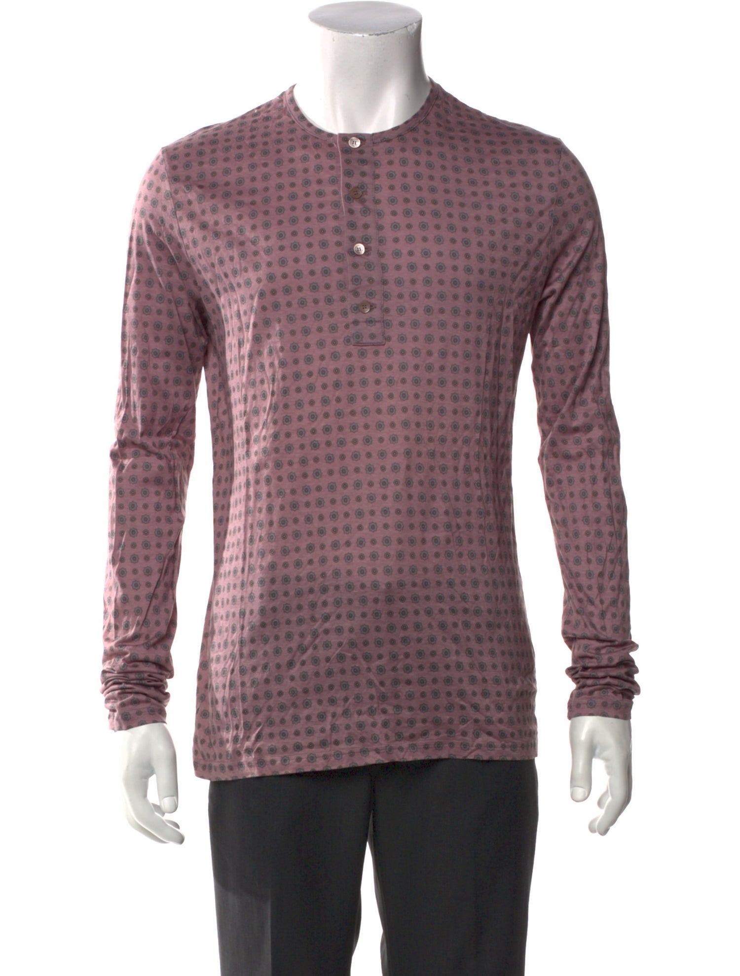 Burberry Crew Neck Long Sleeve Henley