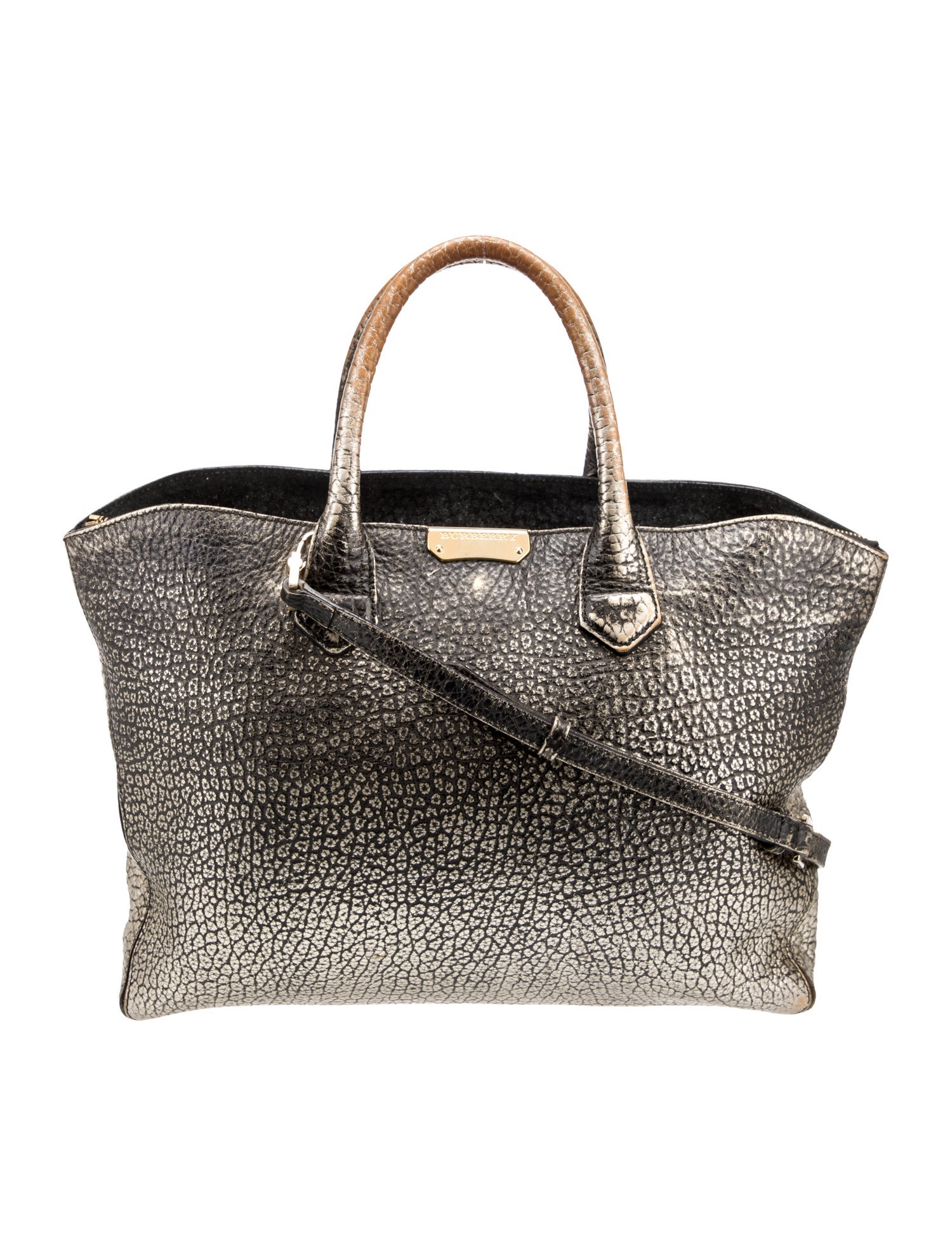 Burberry Leather Top Handle Bag