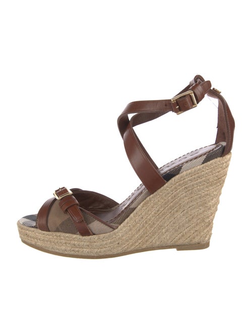 Burberry House Check Pattern Leather Espadrilles