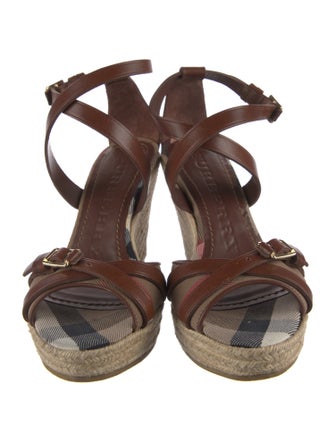 Burberry House Check Pattern Leather Espadrilles